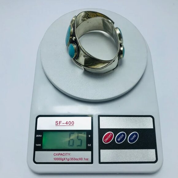 Single Tribal Stones Boho Cuff, Afghan Kuchi Ethnic Bracelet, Handmade Cuff - Picture 3 of 6